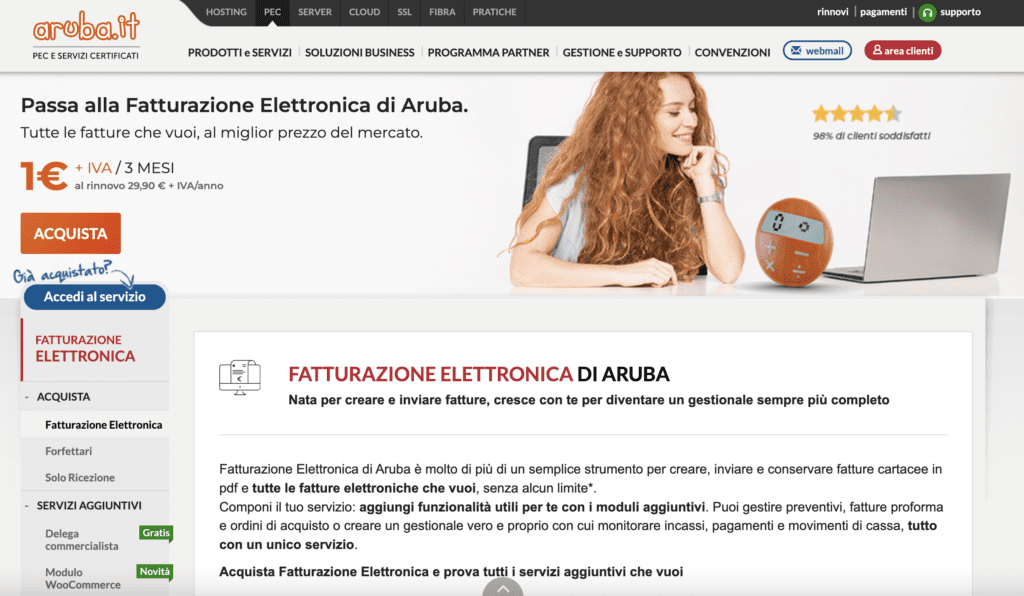 Le 22+ Migliori Alternative a FatturaPRO Per La Fatturazione Elettronica (2026) 3 programma di fatturazione elettronica di Aruba