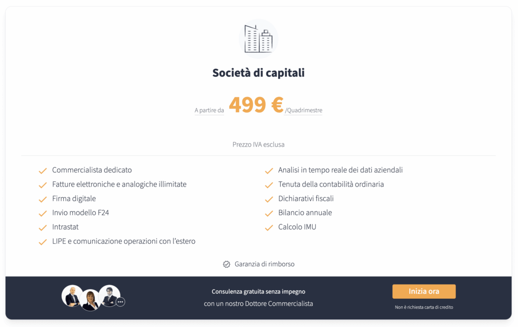 Commercialista Online Per Aziende e Imprese (società di capitali) - Costi di gestione
