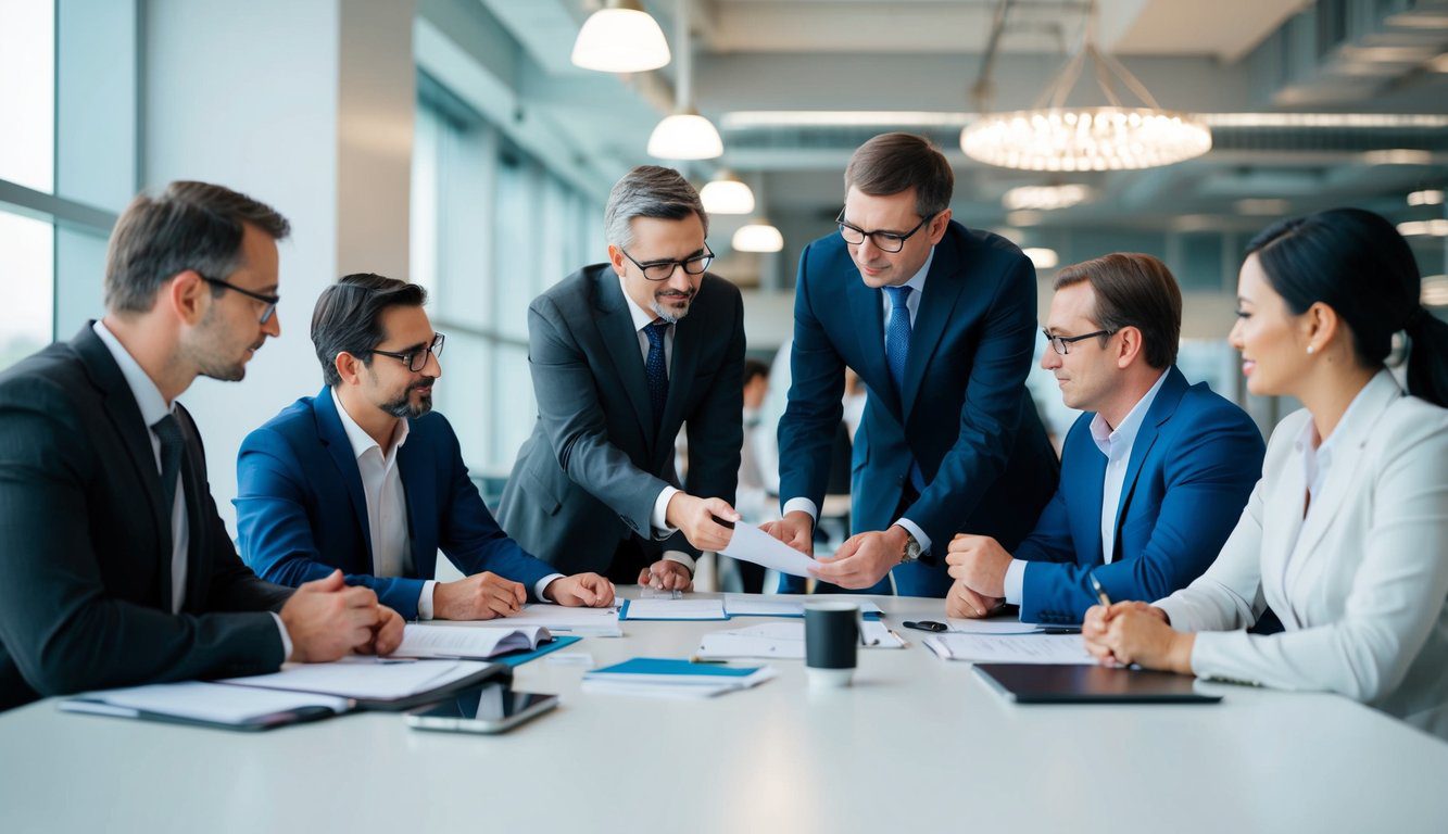 ENPAB: Cos'è, Come Funziona, Soggetti Obbligati, Iscrizione, Servizi, Contributi e Pensione (2026) 8 Un gruppo di professionisti si riunisce attorno a un tavolo, discutendo e pianificando programmi di assistenza per i membri dell'ENPAB.