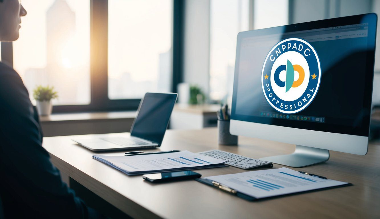 CNPADC: Cos'è, Come Funziona, Soggetti Obbligati, Iscrizione, Servizi, Contributi e Pensione (2026) 1 Una scrivania con un computer, documenti e un logo del CNPADC