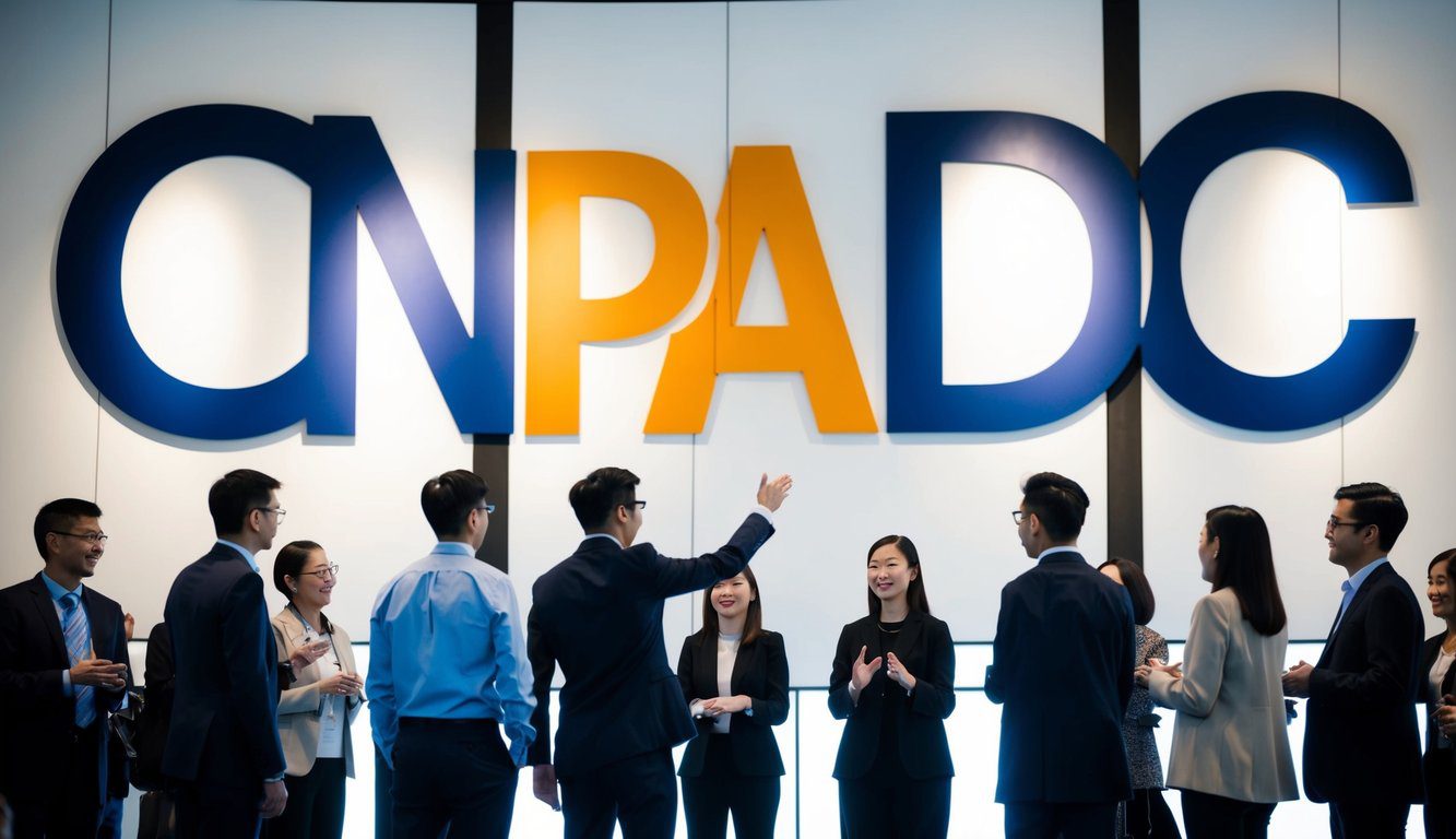 CNPADC: Cos'è, Come Funziona, Soggetti Obbligati, Iscrizione, Servizi, Contributi e Pensione (2026) 8 Un gruppo di persone si raduna attorno a un grande cartello con l'acronimo "CNPADC" ben in evidenza, mentre una figura si trova di fronte, gesticolando verso di esso.