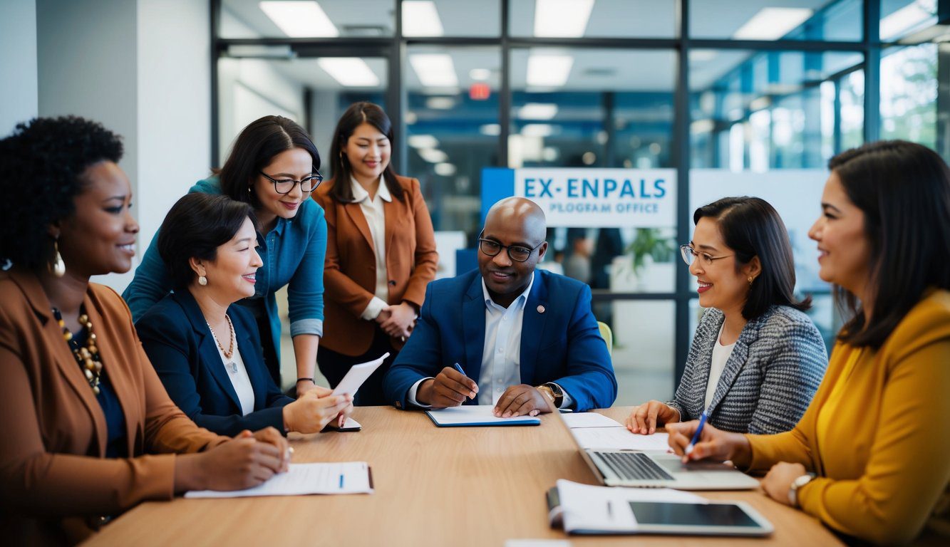 EX-ENPALS INPS: Cos’è, Come Funziona, Soggetti Obbligati, Iscrizione, Contributi e Pensione (2026) 5 Un gruppo di persone che riceve assistenza e informazioni presso l'ufficio del programma EX-ENPALS