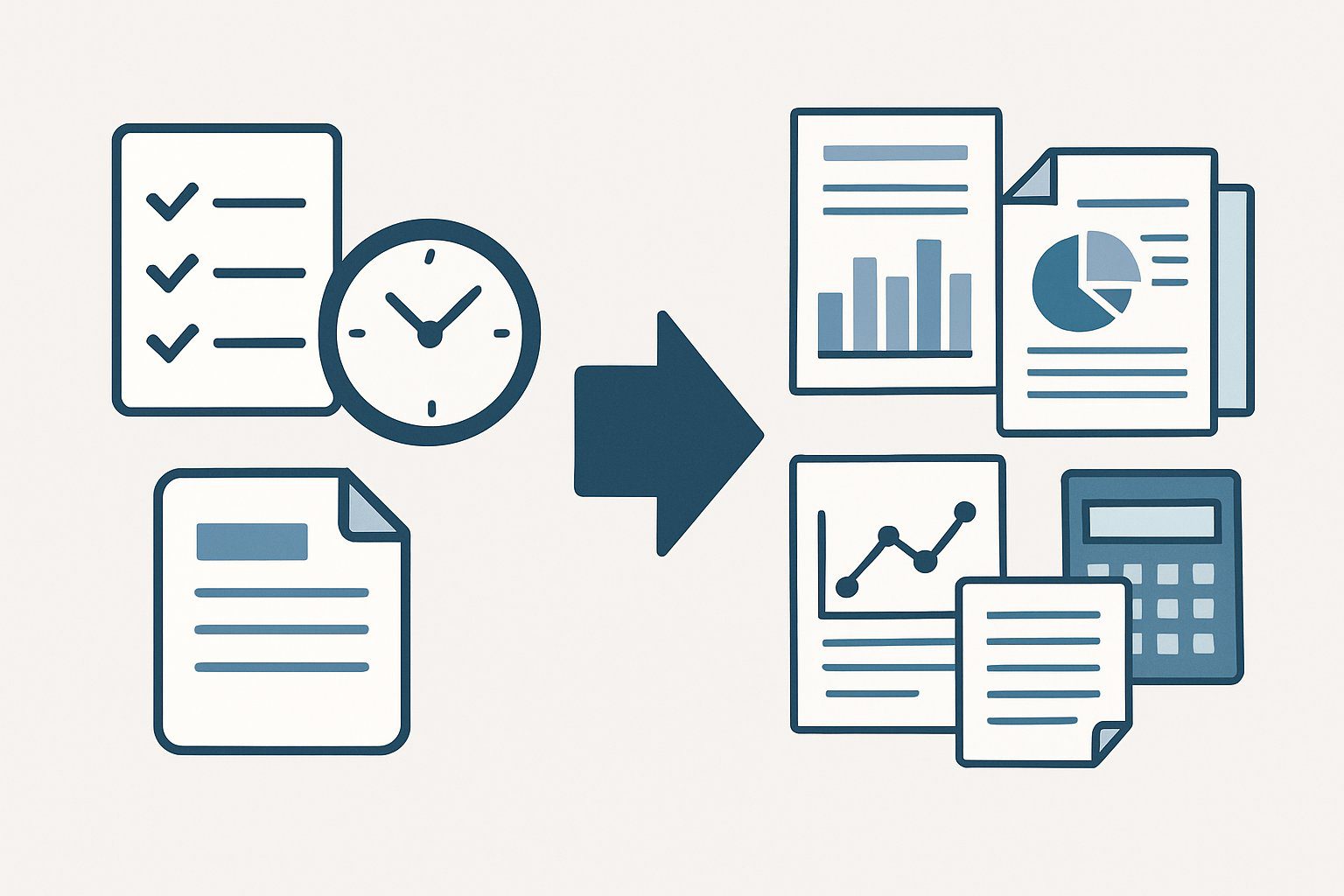 Illustrazione che mostra un confronto tra un regime fiscale semplificato rappresentato da icone semplici e pochi documenti, e opzioni fiscali alternative rappresentate da documenti, grafici e calcolatrici più complessi.